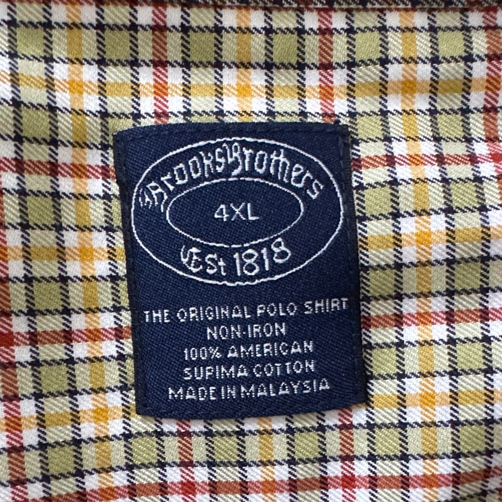 Brooks Brothers 4XL Big Man's NON Iron Casual Button Down Shirt - Picture 3 of 8